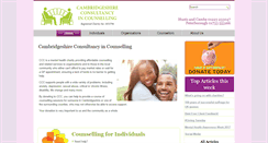 Desktop Screenshot of cambridgeshirecounselling.org.uk